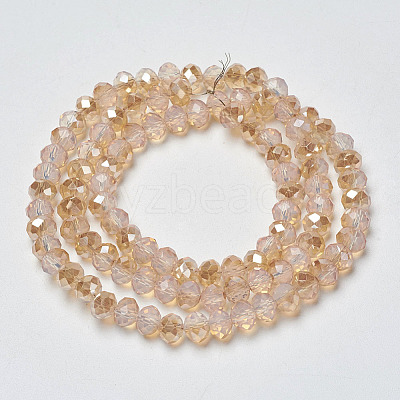 Electroplate Glass Beads Strands EGLA-A034-J4mm-K01-1