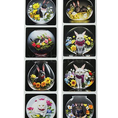 8 Styles Self-Adhesive Paper Cartoon Reward Stickers DIY-R083-02C-1