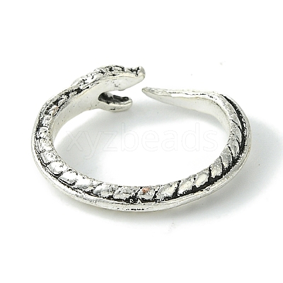 Snake Alloy Open Cuff Rings RJEW-K275-62AS-1