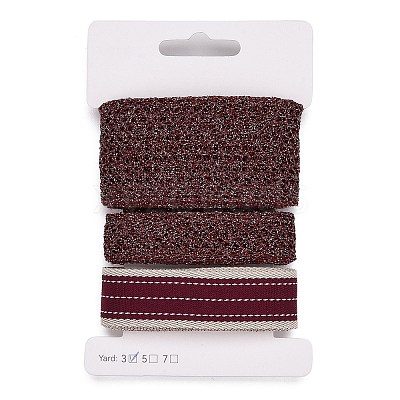 9 Yards 3 Styles Polyester Ribbon SRIB-A014-A08-1