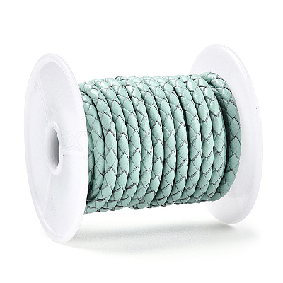 Braided Cowhide Leather Cord NWIR-N005-01F-4mm-1
