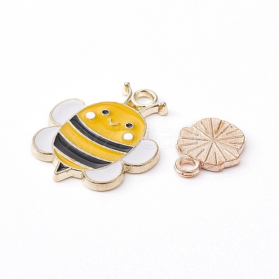 12Pcs 2 Styles Alloy Enamel Pendants ENAM-YW0003-18-1