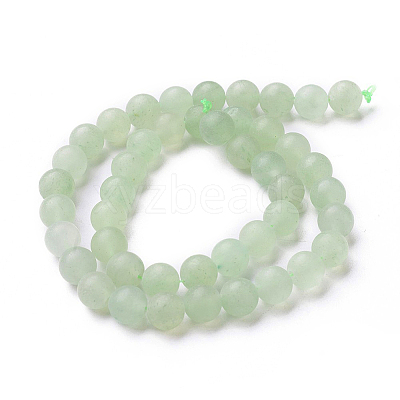 Natural Green Aventurine Bead Strands G-G735-63F-8mm-1