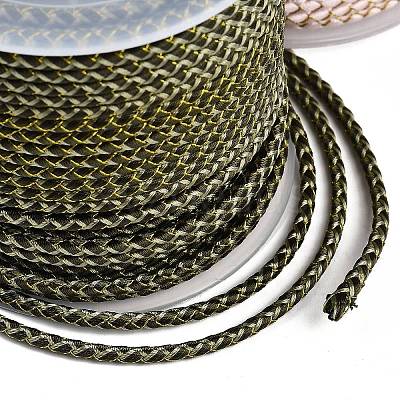 11M Polyester Braided Cord with Cotton Core & Metallic Thread OCOR-Z006-01-28-1