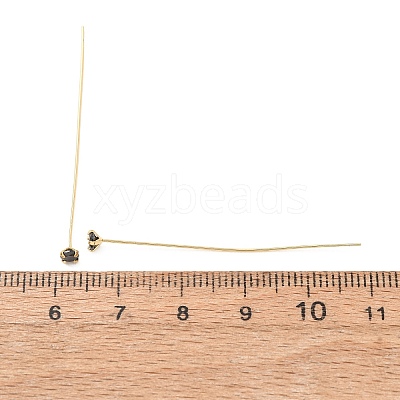 Brass Micro Pave Cubic Zirconia Stud Earring Findings CU-CBA4618-01G-08-1