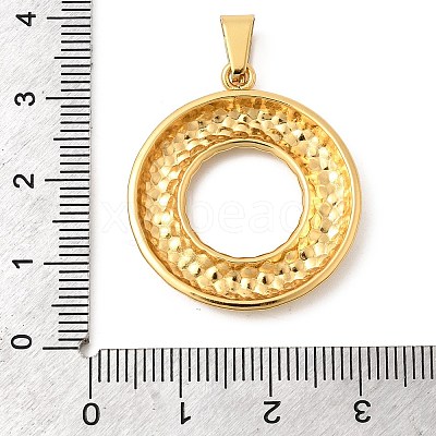 304 Stainless Steel Textured Pendants STAS-C163-06B-G-1