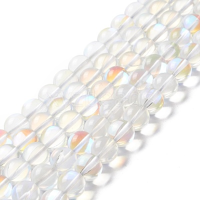 Synthetic Moonstone Beads Strands G-E573-02C-14-1