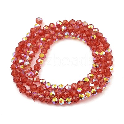 Baking Paint Transparent Glass Beads Strands DGLA-A034-J4mm-B08-1