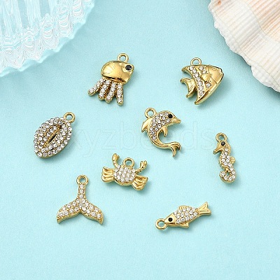 8Pcs 8 Styles 304 Stainless Steel Charms STAS-YW0003-33-1