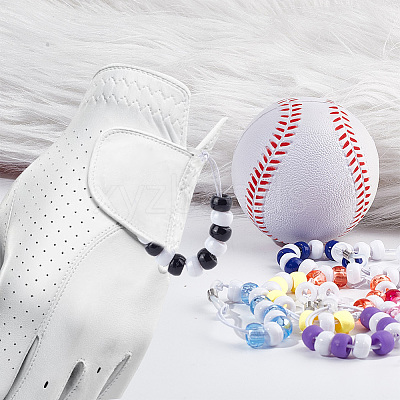 8Pcs 8 Style Plastic Beaded Golf Score Counters AJEW-DR00002-1