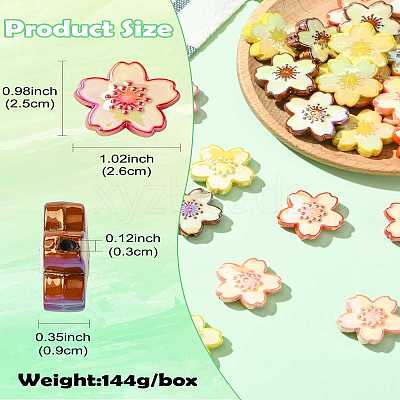 30Pcs Opaque Acrylic Beads MACR-CJ0002-19-1