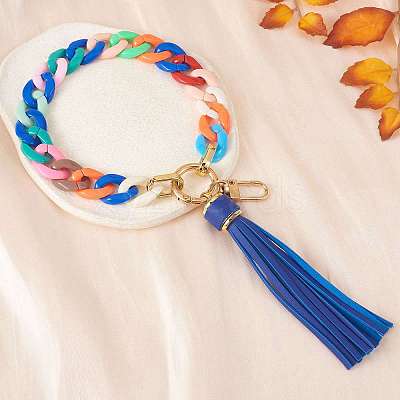 Chain Link Wristlet Keychain HJEW-SW00014-05-1