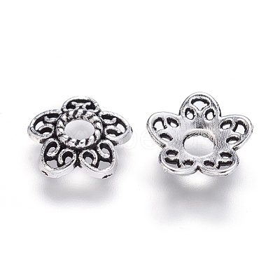 Tibetan Style Alloy Bead Caps LF10597Y-1