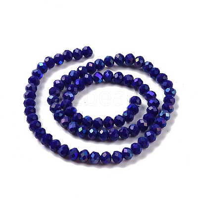 Electroplate Opaque Solid Color Glass Beads Strands LS-EGLA-A034-P4mm-L12-1