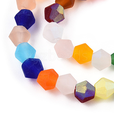 Imitate Austrian Crystal Bicone Frosted Glass Beads Strands LS-GLAA-F029-TM3mm-A29-1