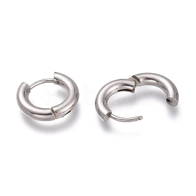 Tarnish Resistant 201 Stainless Steel Huggie Hoop Earrings EJEW-O095-05-01-1