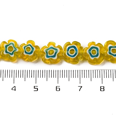 Handmade Millefiori Lampwork Beads Strands LAMP-G164-03H-1
