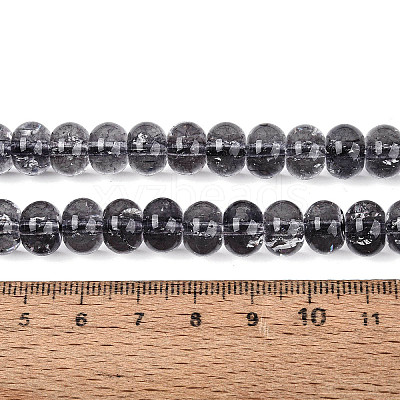 Crackle Transparent Glass Beads Strands GLAA-N074-02B-06-1