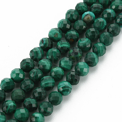 Natural Malachite Beads Strands G-S361-4mm-001-1