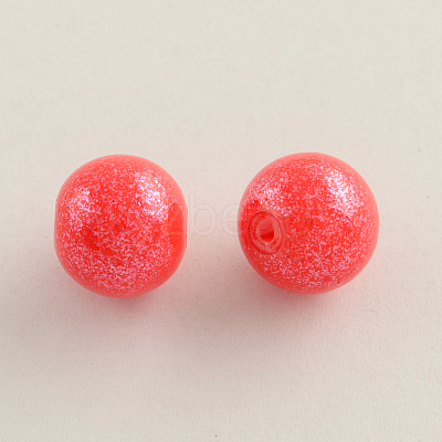 Spray Painted Glass Round Bead Strands DGLA-Q015-10mm-18-1