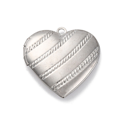 304 Stainless Steel Locket Pendants STAS-S171-13P-01-1