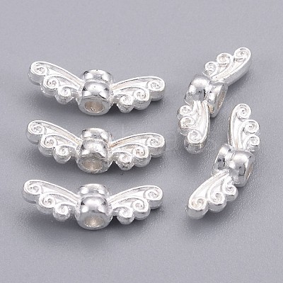 Tibetan Style Alloy Fairy Wing Beads TIBEB-6007-S-FF-1