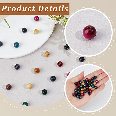 40Pcs Natural Tiger Eye Beads G-PA0002-49-1