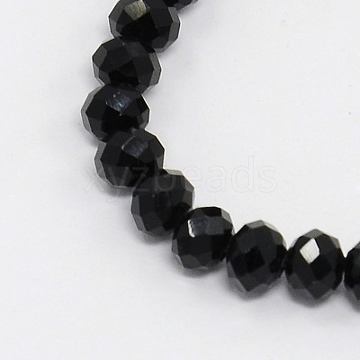 Faceted Imitation Crystal Glass Rondelle Beads X-GLAA-D030-14-1