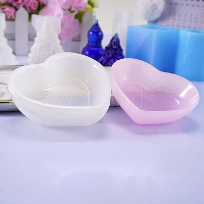 DIY Heart Dish Silicone Molds DIY-G014-19-1