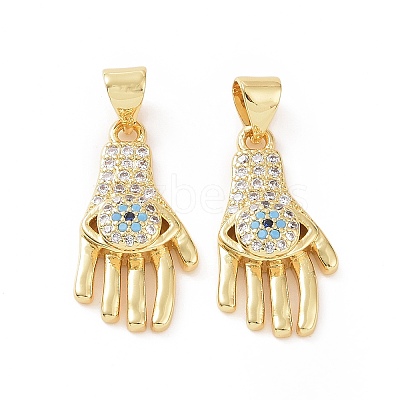 Brass Micro Pave Cubic Zirconia Pendants LS-ZIRC-P106-05G-1