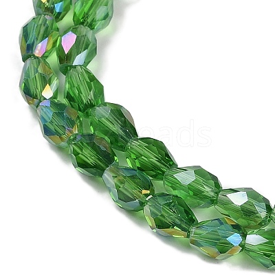 Transparent Electroplate Glass Beads Strands EGLA-N013-T6mm-B14-1