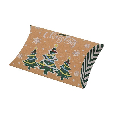 Christmas Theme Cardboard Candy Pillow Boxes CON-G017-02F-1
