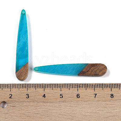 Resin & Wood Pendants WOOD-F015-01G-1