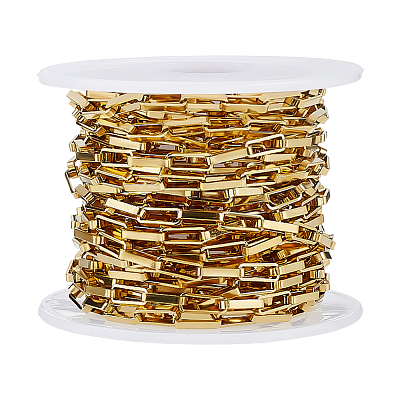 304 Stainless Steel Paperclip Chains CHS-WH0020-005G-1