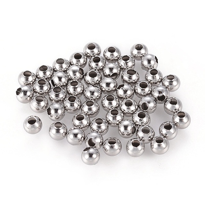 Tarnish Resistant 304 Stainless Steel Hollow Round Seamed Beads X-STAS-R032-4mm-1