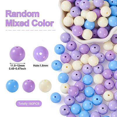 Opaque Acrylic Beads OACR-TAC0014-06B-1