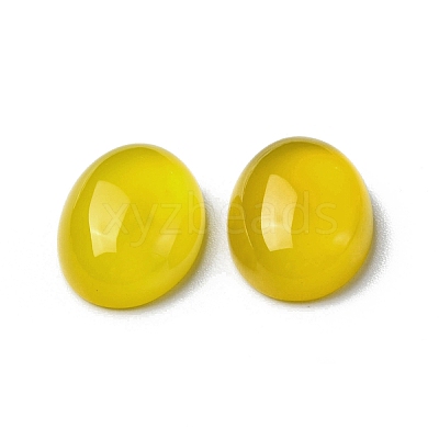 Natural Yellow Agate Cabochons G-A029-01-05-1