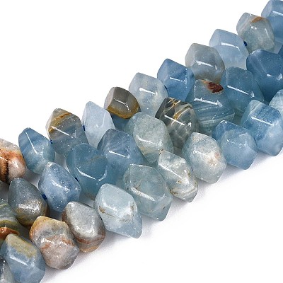 Natural Blue Calcite Beads Strands G-D091-A30-1
