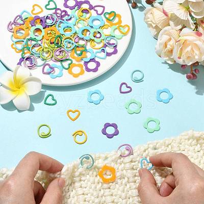 96Pcs 12 Styles Plastic Knittings Tool DIY-FS0010-60-1