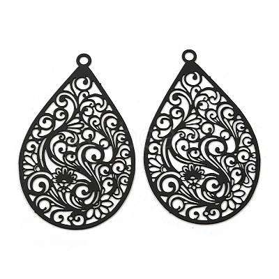 Spray Printed 430 Stainless Steel Pendants X-STAS-P359-01F-1