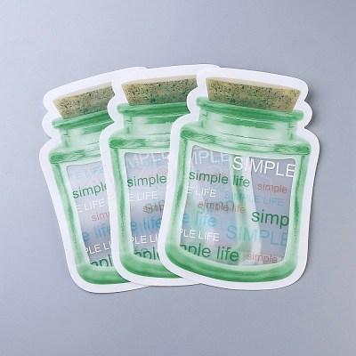 Reusable Bottle Shape Zipper Sealed Bags OPP-Z001-04-B-1