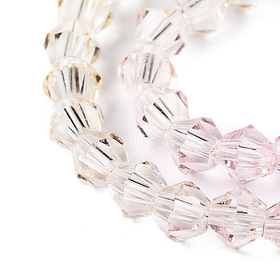 Gradient Color Baking Paint Glass Bead Strands DGLA-A039-T4mm-A01-1