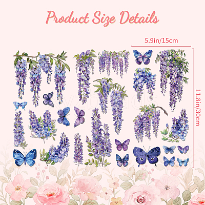 3 Sheets 3 Styles PVC Waterproof Decorative Stickers DIY-WH0404-066-1