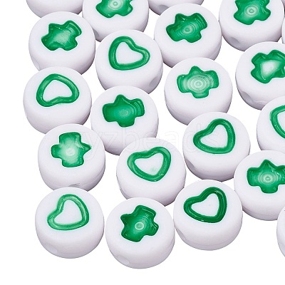 White Craft Acrylic Beads MACR-SZ0001-38-1