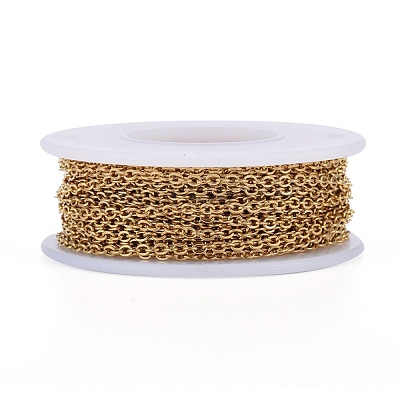 PVD Vacuum Plating 304 Stainless Steel Cable Chains CHS-F007-01G-B-1