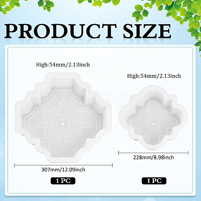 2Pcs Plastic Block Mold DIY Casting Concrete Wall Decorative Brick Moulds SIMO-WH0003-03-1