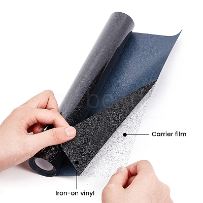 A4 Glitter Heat Transfer Vinyl Film DIY-WH0148-46C-01-1