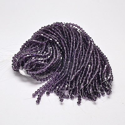Imitate Austrian Crystal Bicone Glass Beads Strands LS-GLAA-F029-3x3mm-04-1