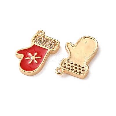 Brass Micro Pave Cubic Zirconia Pendants X1-KK-D420-01G-01-1