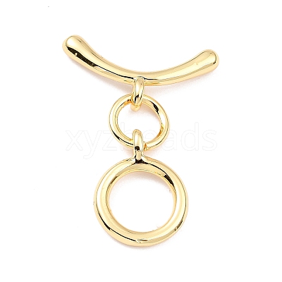 Rack Plating Brass Toggle Clasps X-KK-B036-09G-1